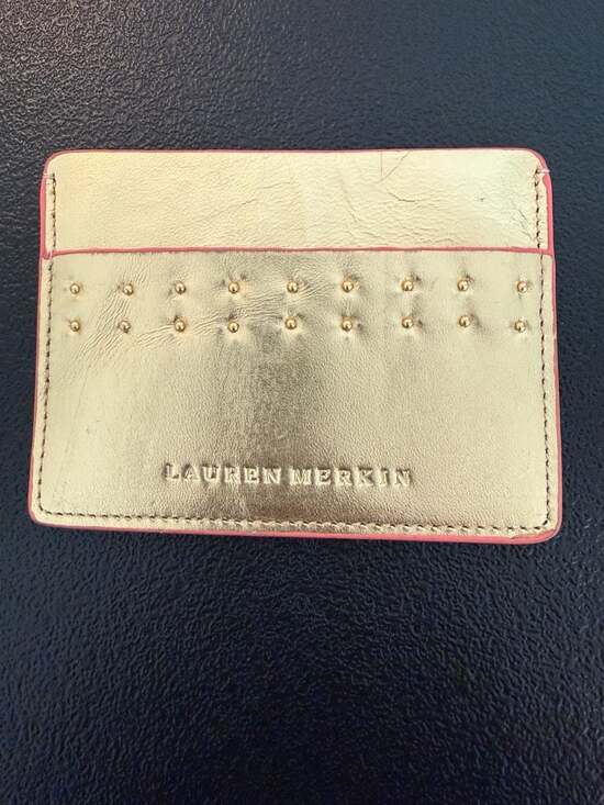 Lauren Merkin Accessories - Lauren Merkin Gold Leather Studded Card Holder